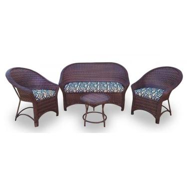 Imagem de Conjunto De Sofá 1 Sofá + 2 Poltronas + 1 Mesa Centro