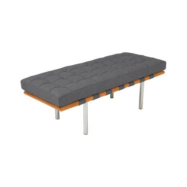 Imagem de Banco Capri Barcelona 1,80M Linho Cinza Cor Cinza