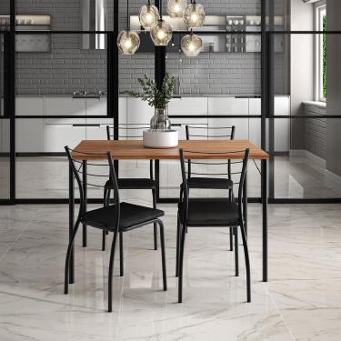 Imagem de Conjunto Sala De Jantar 4 Cadeiras Valência Carraro Freijó