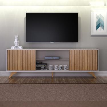 Imagem de Rack Para Sala De Estar 2 Portas Deslizantes Manaus Off White/cinamomo