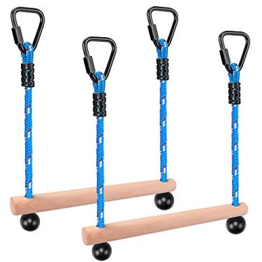 Imagem de BeneLabel Obstáculo De 2 Barras De Macaco Ninja, Barras De Pista De Obstáculo, Conjunto De Jogos Ao Ar Livre, Pista De Obstáculo Para Equipamento De Treinamento, Ótimo Para Crianças E Jovens, Capacida