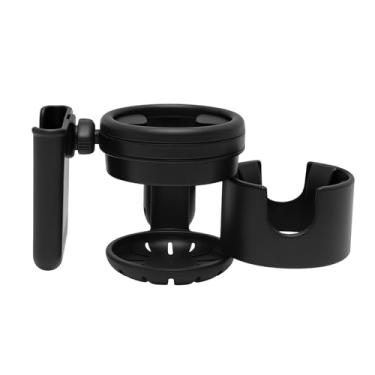 Imagem de Lusinus Suporte para carrinho de bebê e telefone compatível com YOYO – copo duplo 3 em 1 e organizador de telefone com braçadeira rotativa de 360° – serve para garrafas, xícaras de café, smartphones