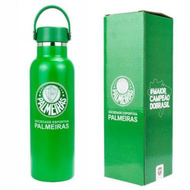 Imagem de Garrafa Térmica Alça Rosqueável 500Ml - Palmeiras - Mileno