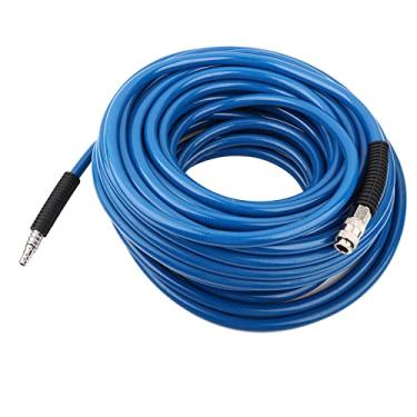 Imagem de Mangueira de PVC Flexível de 30m Azul Compressor de Ar de Conector Rápido para Uso Industrial