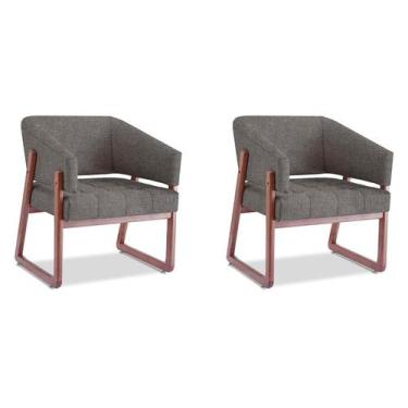 Imagem de Conjunto com 2 Poltronas Air Cinza - Mobly