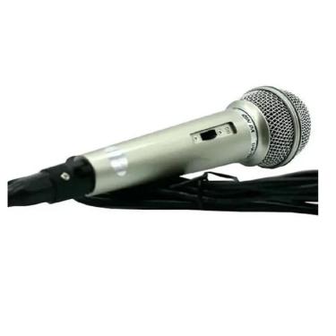 Imagem de Microfone Com Fio Cabo P10 Profissional Dinâmico 701 Prata