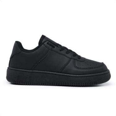 Imagem de Tênis Feminino Casual Esportivo Sneaker - Simon Vergan, Preto, 34, Fem