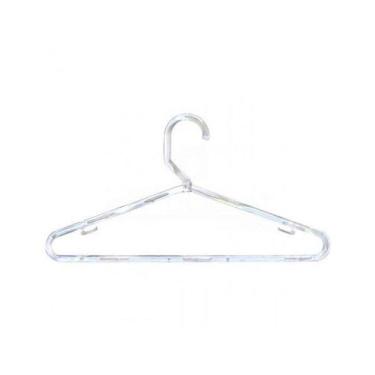 Imagem de Kit com 50 cabides adulto fixo em acrílico transparente Comac