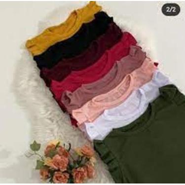 Imagem de Blusa feminina manga babado canelada - Filo modas, Verde militar, P