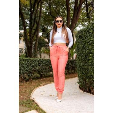 Imagem de Calça feminina jogger tecido viscolinho - MODA FILO, Azul, M