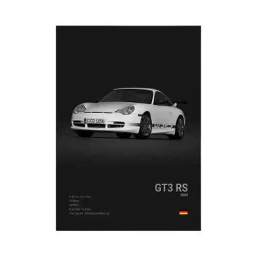 Imagem de Pôster De Carro Esportivo Preto E Branco HD Impressão Em Tela Pintura 