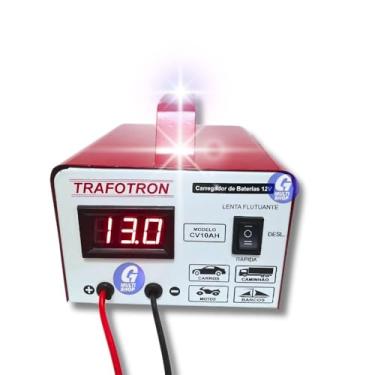 Imagem de Carregador Bateria Carro Moto 12V 10Ah Não Precisa Desligar