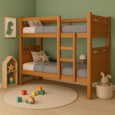 Imagem de Beliche Prática e Segura com Proteção Total  Vira Duas Camas Solteiro 