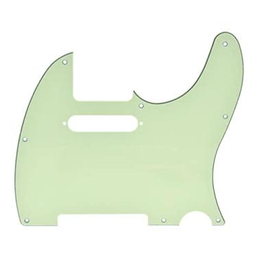 Imagem de Dopro Menta Green 3 Camadas 8 Buracos Tele Style Guitar Pickguard TL Pick Guard com Captador Parafusos de Montagem para Tele/Telecaster