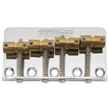 Imagem de Wilkinson WBBC Vintage 4 Cordas Bass Bridge Saddles de latão para Fender Jazz Precision Bass, cromado