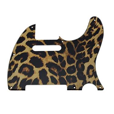 Imagem de Dopro 8 buracos Tele guitarra 3D impresso plástico pickguard Scratch Plate fit USA/Mexican Fender Telecaster Leopard Stripe