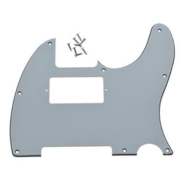 Imagem de KAISH 8 furos Tele Guitar Humbucker Pick Guard TL Pickguard para EUA/México Telecaster/Tele Branco 3 camadas