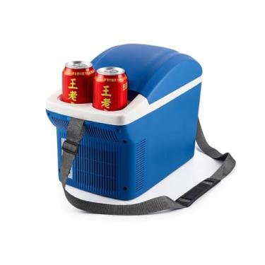 Imagem de Geladeira Portatil 8 Litros Refrigerador Aquecedor Mini Cooler 2 Em 1 Resfria Frigobar Viagem Praia Carro 12v