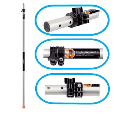 Imagem de Cabo Metálico Extensível 3m Tramontina P- Serrote E Colhedor De Fruta