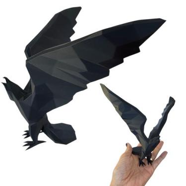 Imagem de Estátua Geométrica Águia Suprema 19,5 cm - FLEX3D, Preto