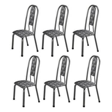 Imagem de Kit com 06 Cadeiras para Sala de Jantar Fortaleza - Tubulares Gol