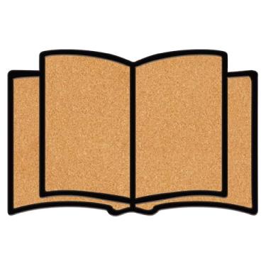 Imagem de CRASPIRE Quadro de cortiça para alfinetes de livro, 29 x 19 cm, emblema emoldurado para exibição de boletim, sela de madeira, marrom, montagem na parede, broche de memória, alfinete, lapela