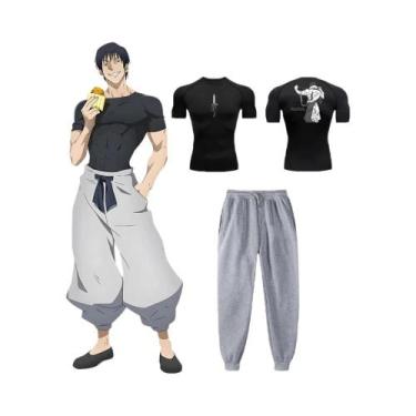 Imagem de Conjunto de Treino de Compressão Jujutsu Kaisen - Camiseta e Calça de 