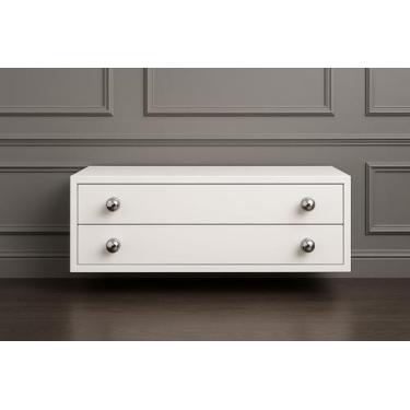 Imagem de Penteadeira Suspensa Organizadora MDF Branco TX corrediças telescópica