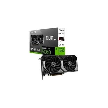 Imagem de Placa de Vídeo ASUS DUAL RTX 5060 O8G NVIDIA GeForce, 8GB GDDR7, 2565MHz, 128 bits, OpenGL 4.6, DLSS 4, Ray Tracing - DUAL-RTX5060-O8G