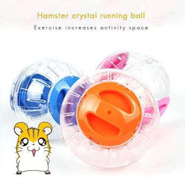 Imagem de Akozon 12cm Mini Transparent Plástico Hamster Exercício Bola - Toinador de Treinamento Seguro para Animais de Estimação para Hamsters e Pequenos Animais (Azul)