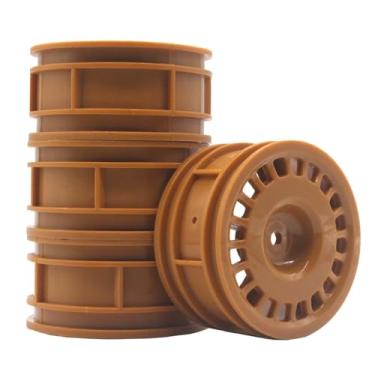 Imagem de LAFEINA RC On Road Car Nylon Wheels Rims for HSP HPI Tamiya TT01 TT02 Kyosho 1/10 RC Street Touring Racing Models (+5mm ET, C, Brown)