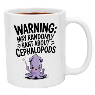 Imagem de Presentes de biologia marinha caneca de café 325 ml - Presente engraçado de lula polvo para cientistas, oceanógrafos, mergulhadores, biólogos marinhos, criaturas marinhas e entusiastas de animais