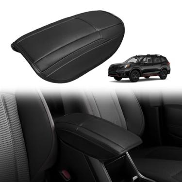 Imagem de Muslogy Capa de apoio de braço para console central compatível com Subaru Forester 2019-2024 Almofada de descanso de braço confortável protetor de couro vegano regular grosso