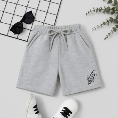 Imagem de Short Masculino Infantil Estampa Foguete 115 Menino Garoto Look Street