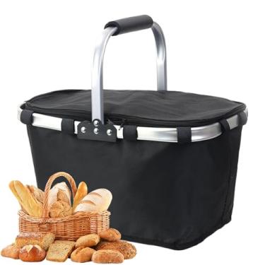 Imagem de Cestas de Compras com Alças - Sacos Tote Resistentes para Compras,Bolsa Dobrável Grande Capacidade para Homens Mulheres Organização Viagem Cozinha Armazenamento Supermercado