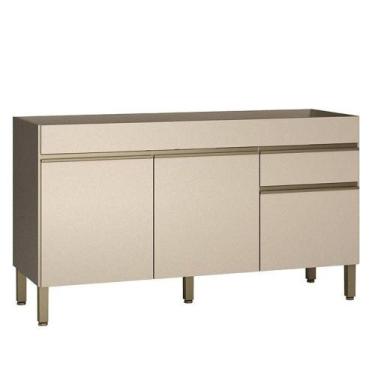 Imagem de Balcão De Pia Line 150 Cm Vanilla - Kits Paraná - Kit's Paraná