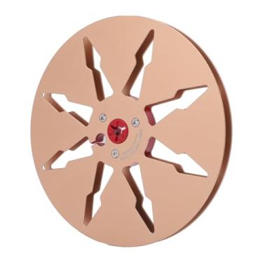 Imagem de Naroote Cartão de Pega, 1/4 de 7 Polegadas 8 Orifícios de Alumínio Bend Substituição Resistente a Fita Vazia Fita Parte da Máquina de Abertura para o Rolo para Enrolar Tape Player (Ouro)