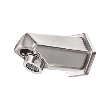 Imagem de Krowne Torneira eletrônica 16-675 Royal Series, montagem em parede de furo único série diamante, torneira de sensor infravermelho, operada por bateria, válvula de mistura mecânica, aerador de 2,20 GPM