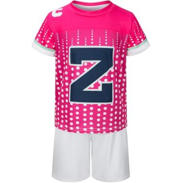Imagem de Kids Costume for Boys Sports Cheer T-Shirt Shorts Halloween Party Cosplay 3-4T Rose