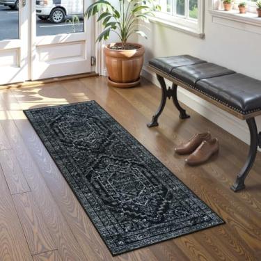 Imagem de Uphome Corredores laváveis para corredores, tapete de corredor de cozinha vintage 2x5 antiderrapante, tapete de corredor macio para casa de fazenda, tapete de entrada resistente a manchas, corredor