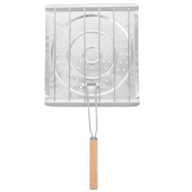 Imagem de MAGICLULU Assadeira dobrável de aço inoxidável, torradeira, fogão, pão, grelhador, fogão, fogão, acampamento, torrada, forma de tortilha