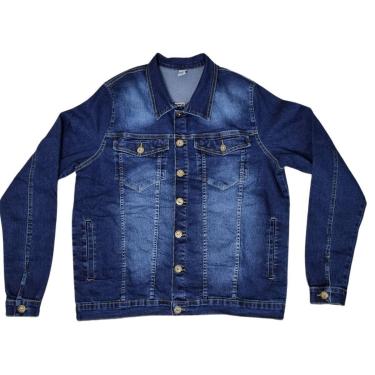 Imagem de Jaqueta Jeans Masculina Plus Size Estonada GG Ao XGG Shyros-Feminino