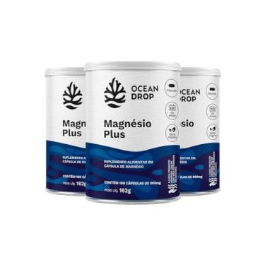 Imagem de Kit 3 Magnésio Plus Ocean Drop Vegano 180 Cápsulas