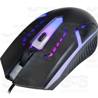 Imagem de Mouse Gammer Com Fio Ergonomico Sensor Óptico Rgb Led Jogos - B-max