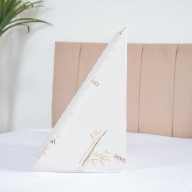 Imagem de Almofada Encosto Triangular Anatomico Ergonomico  Espuma Firme com Cap