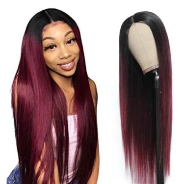 Imagem de Peruca Lace Wig Lisa Sem Franja Fibra Orgânica 70cm(Acobreado)
