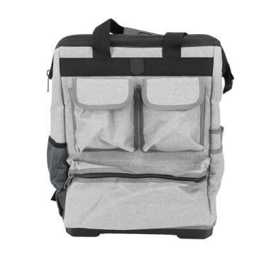 Imagem de Tool Electrician Backpack Profissional Saco de ferramentas técnicas de tecido para uso pesado Oxford com fundo de plástico ABS para o canteiro de obras e manutenção de elevadores