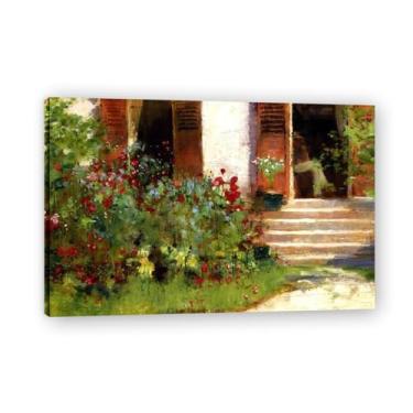 Imagem de Midsummer John Lavery Iconic Realist Portrait & War Scene Canvas Art – Decoração de parede irlandesa atemporal para casa emoldurada 39,98 x 59,9 cm