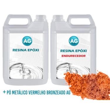Imagem de Porcelanato Líquido Metálico Vermelho Bronze AG por M² - Resinas ag
