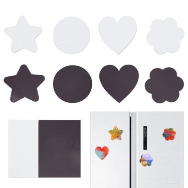 Imagem de NICENEEDED Tela de pintura magnética com 10 peças, telas de armário magnéticas em branco para geladeira, mini painéis de tela para pinturas artísticas, artesanato, decoração DIY
